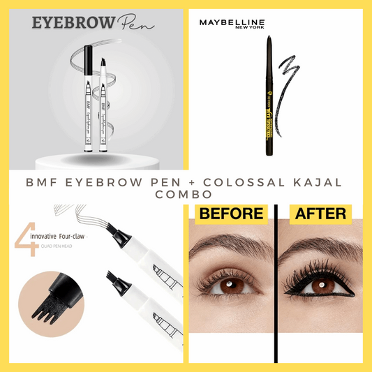 Best Value Combo - Original BMF Eyebrow Pen + Colossal Kajal